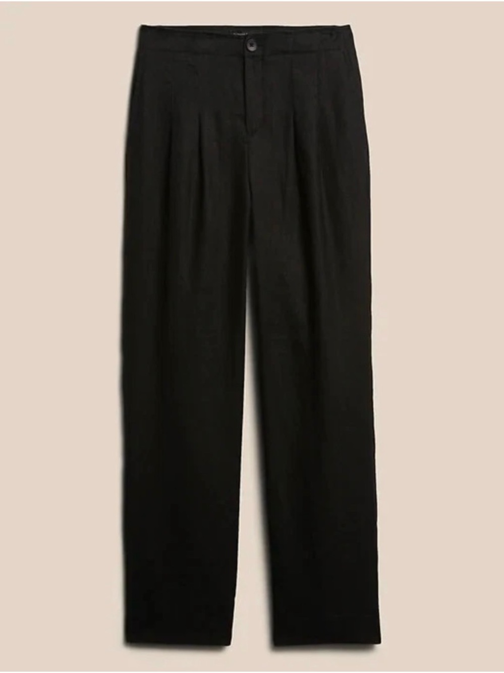 Banana Republic Women's High Rise Pleated Linen Pants Size 18 Black NWT - Picture 3 of 15